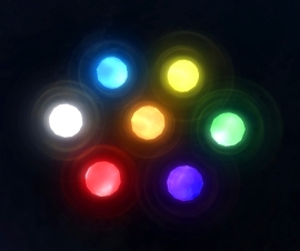 There are seven glowing orbs available from the Little Black Book puzzle.